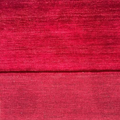 Plain Red, Pure Wool, Modern Handloom 2.0x2.11Ft 61x90Cms Area Rug