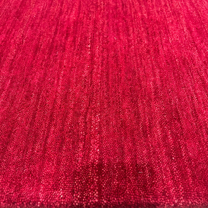 Plain Red, Pure Wool, Modern Handloom 2.0x2.11Ft 61x90Cms Area Rug