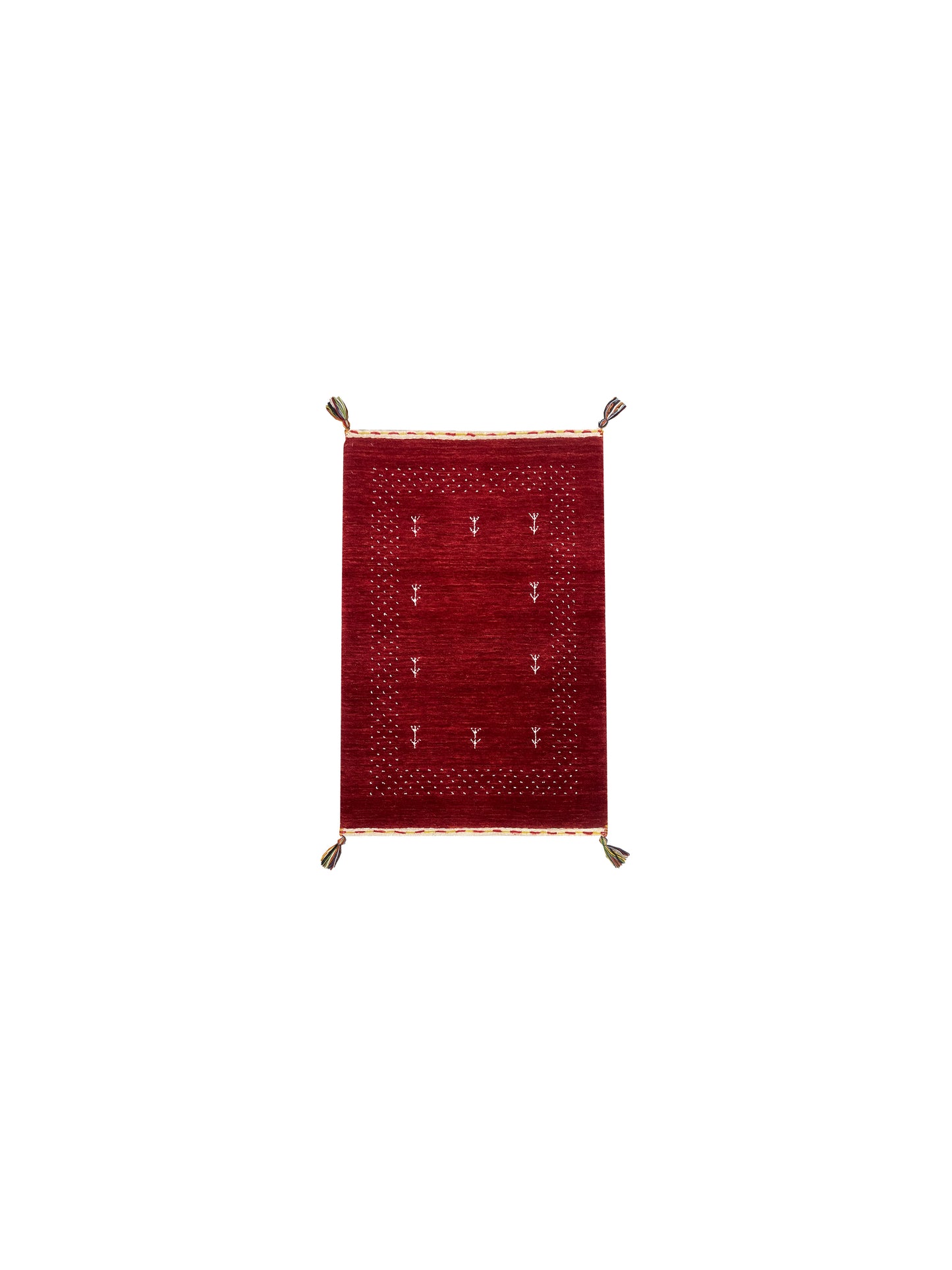 Red, Pure Wool, Modern Handloom 2.0x3.0Ft 61x92Cms Area Rug