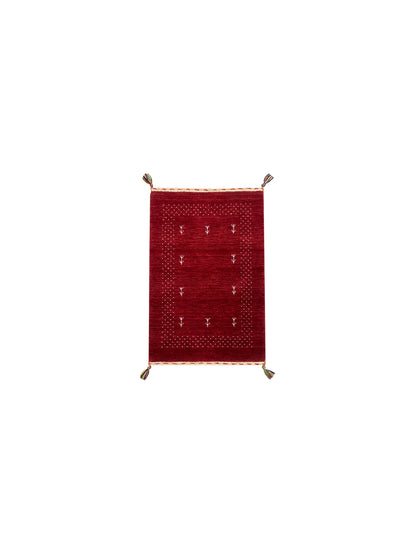 Red, Pure Wool, Modern Handloom 2.0x3.0Ft 61x92Cms Area Rug