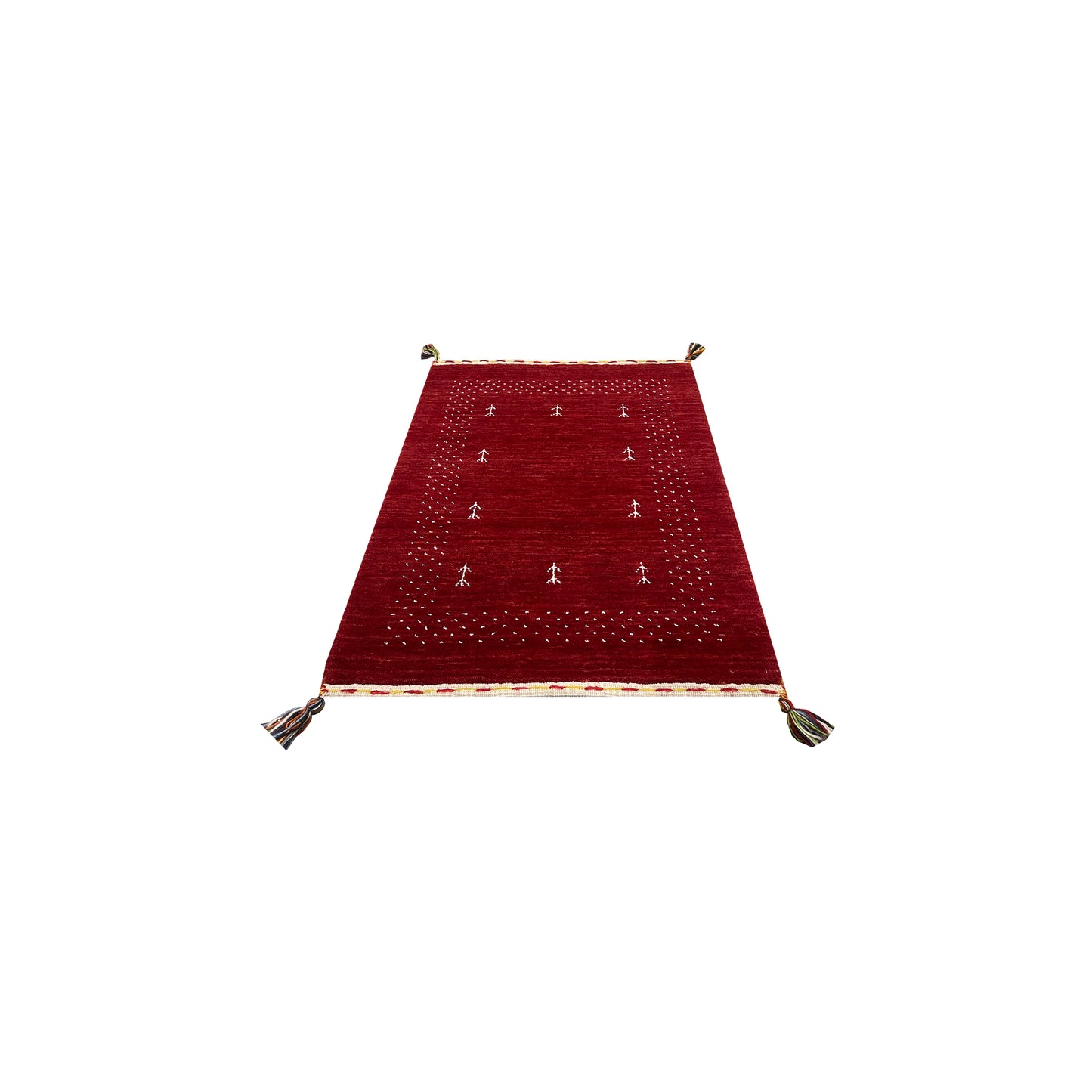 Red, Pure Wool, Modern Handloom 2.0x3.0Ft 61x92Cms Area Rug