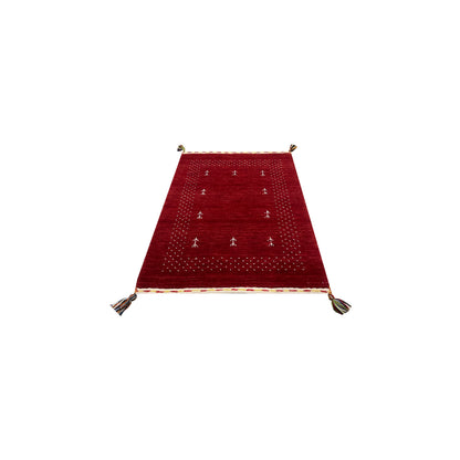Red, Pure Wool, Modern Handloom 2.0x3.0Ft 61x92Cms Area Rug
