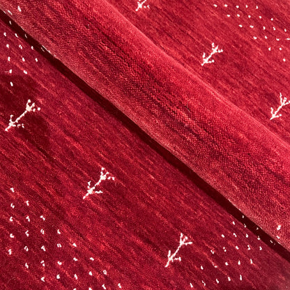 Red, Pure Wool, Modern Handloom 2.0x3.0Ft 61x92Cms Area Rug