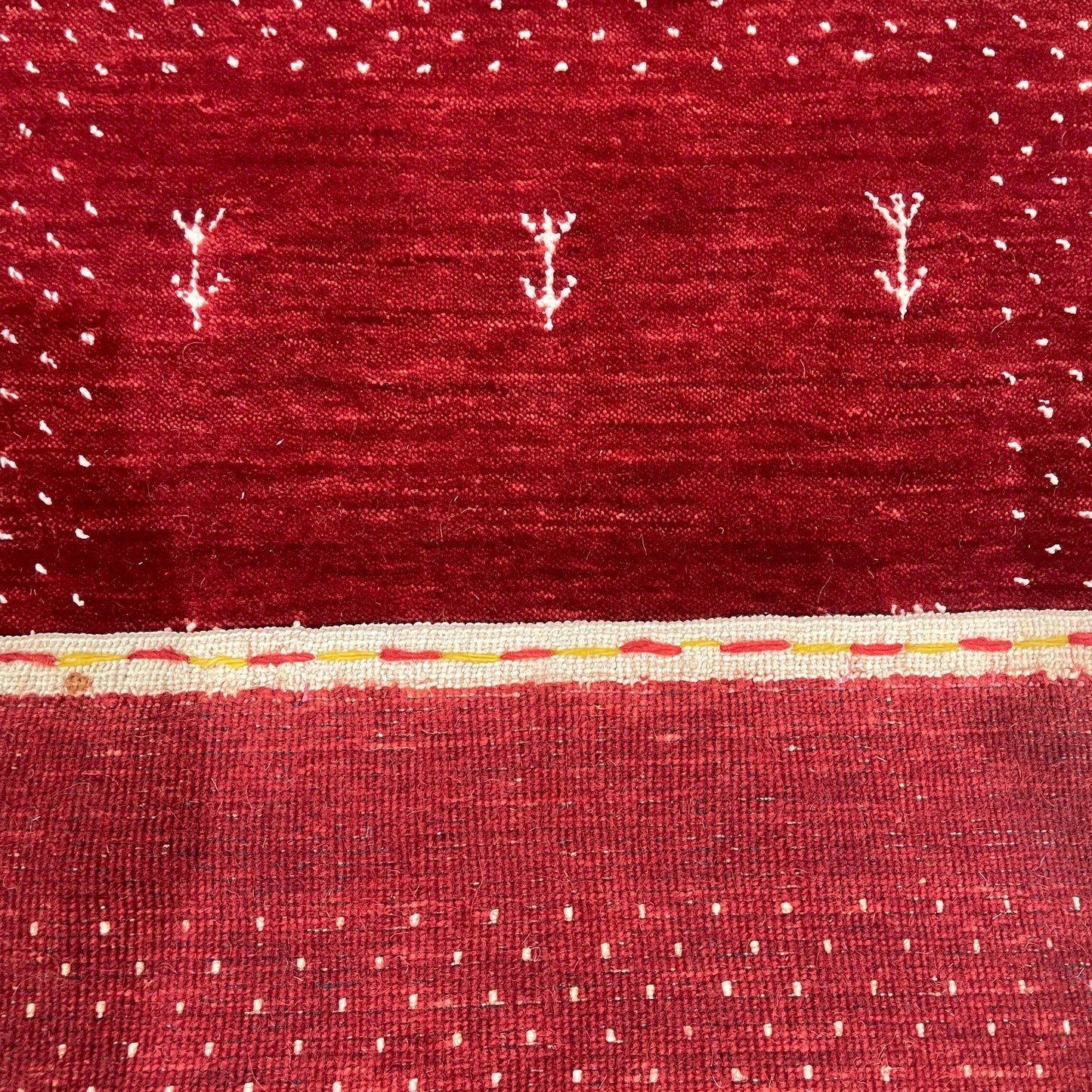 Red, Pure Wool, Modern Handloom 2.0x3.0Ft 61x92Cms Area Rug