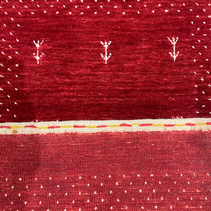 Red, Pure Wool, Modern Handloom 2.0x3.0Ft 61x92Cms Area Rug