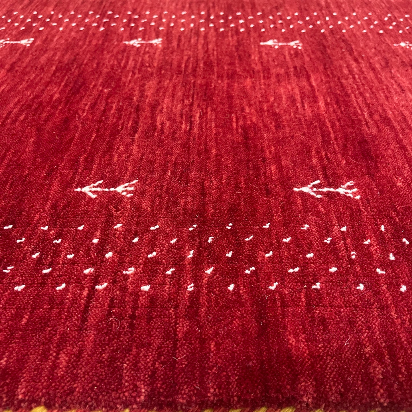 Red, Pure Wool, Modern Handloom 2.0x3.0Ft 61x92Cms Area Rug