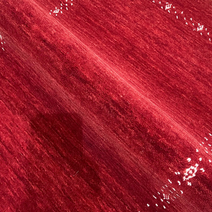 Red, Pure Wool, Modern Handloom 1.11x3.0Ft 49x92Cms Area Rug