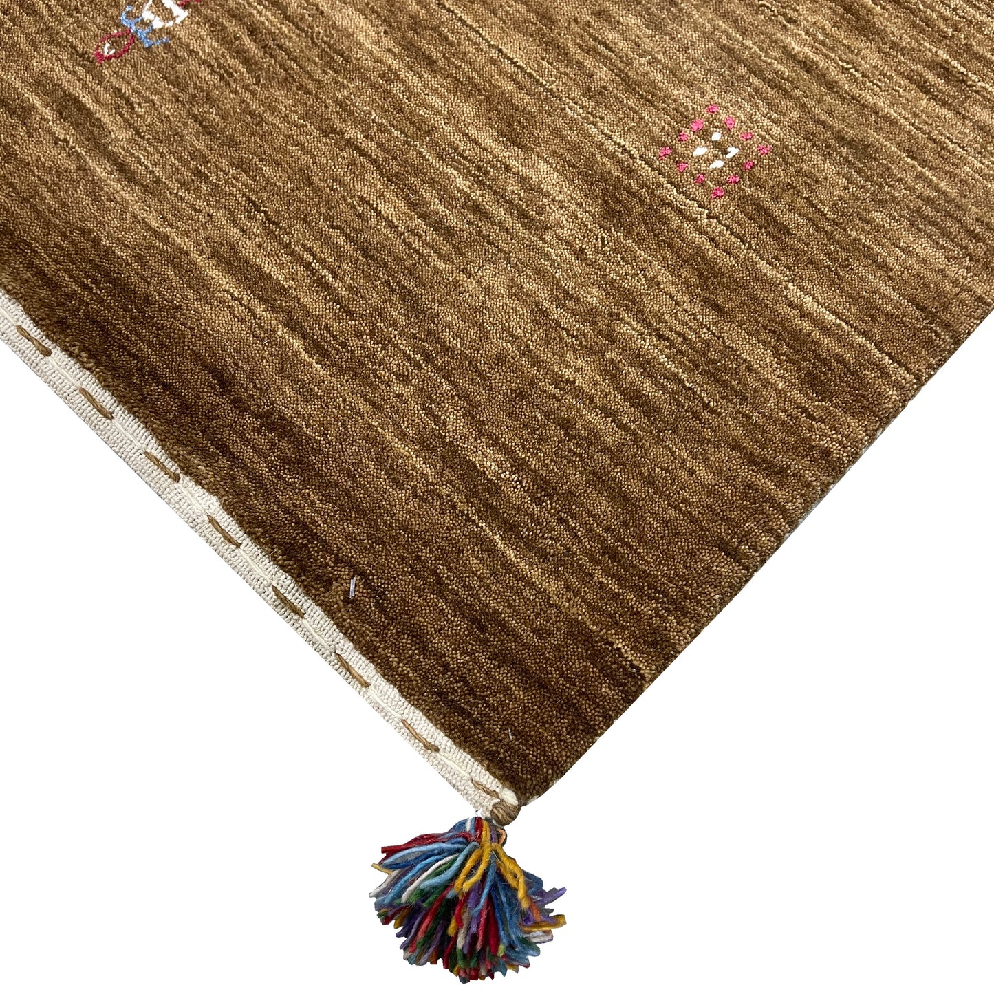 Brown, Pure Wool, Modern Handloom 2.0x3.0Ft 61x90Cms Area Rug