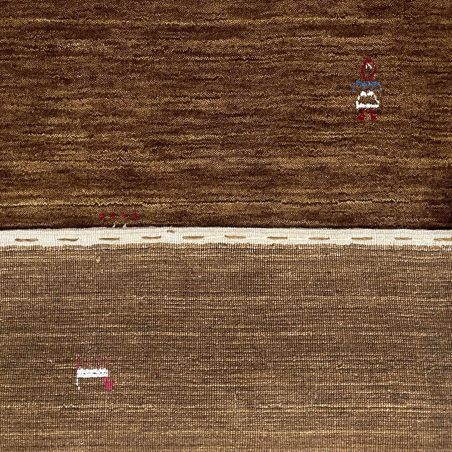 Brown, Pure Wool, Modern Handloom 2.0x3.0Ft 61x90Cms Area Rug