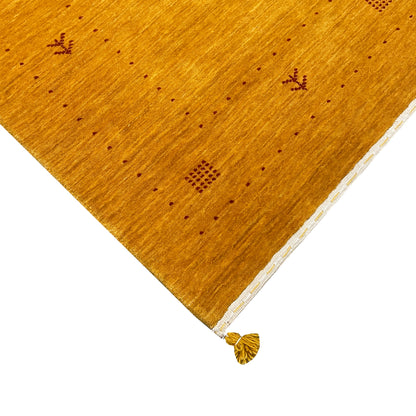 Yellow, Pure Wool, Modern Handloom 2.8x14.7Ft 82x444Cms Area Rug