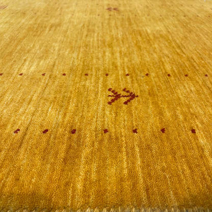 Yellow, Pure Wool, Modern Handloom 2.8x14.7Ft 82x444Cms Area Rug