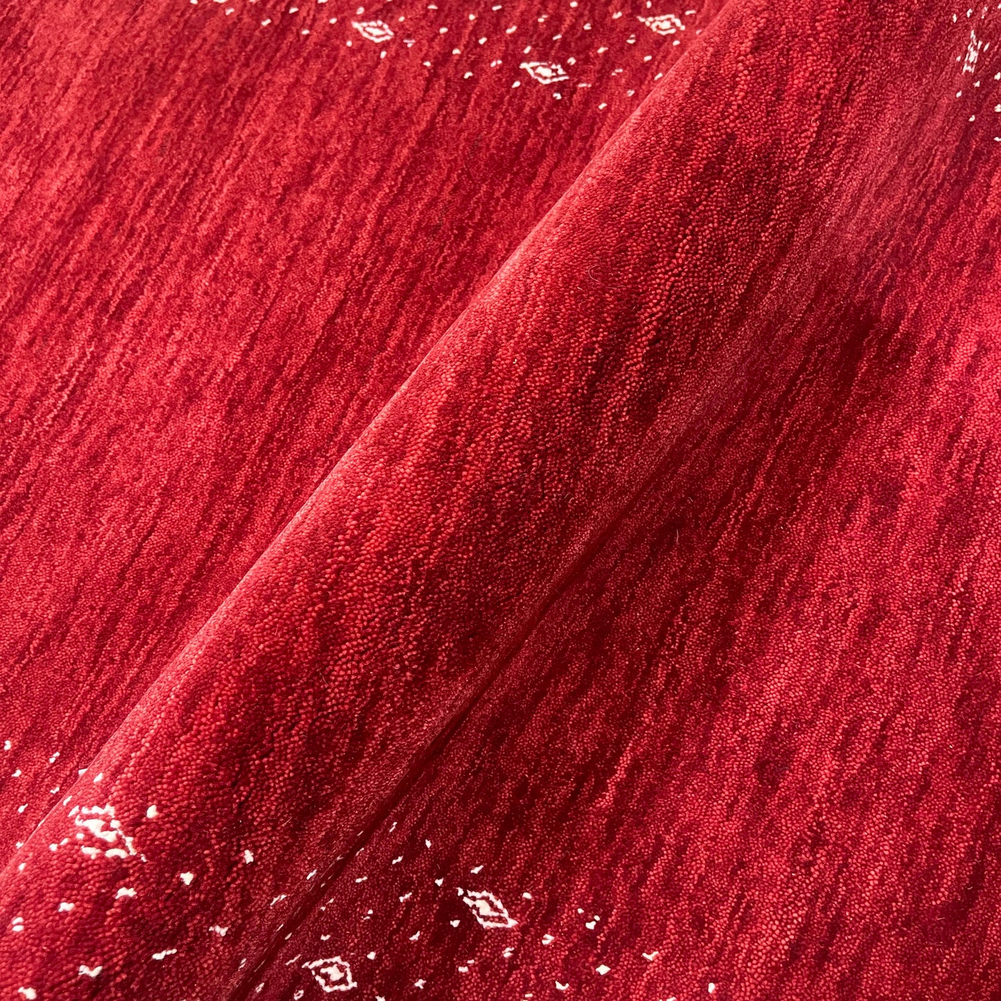 Red, Pure Wool, Modern Handloom 2.6x8.2Ft 77x250Cms Area Rug