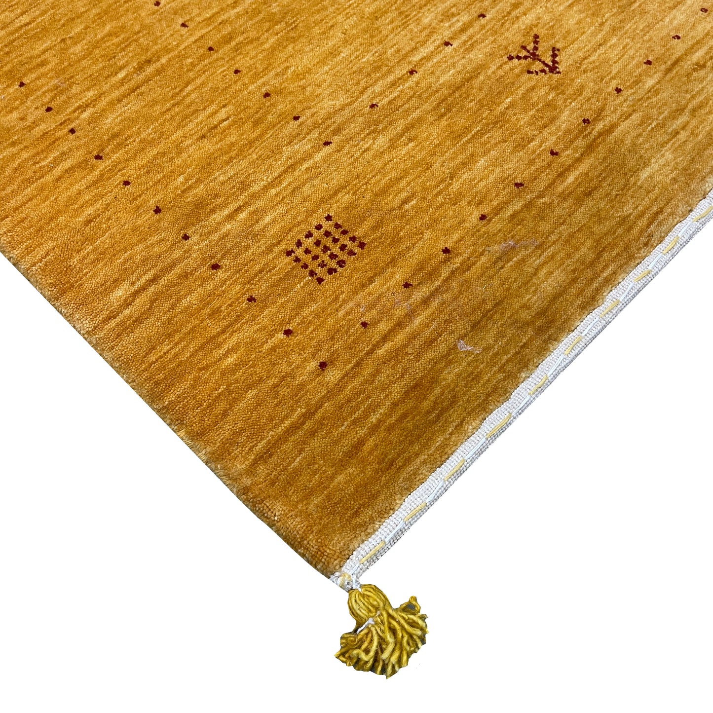 Yellow, Pure Wool, Modern Handloom 2.8x11.6Ft 82x350Cms Area Rug