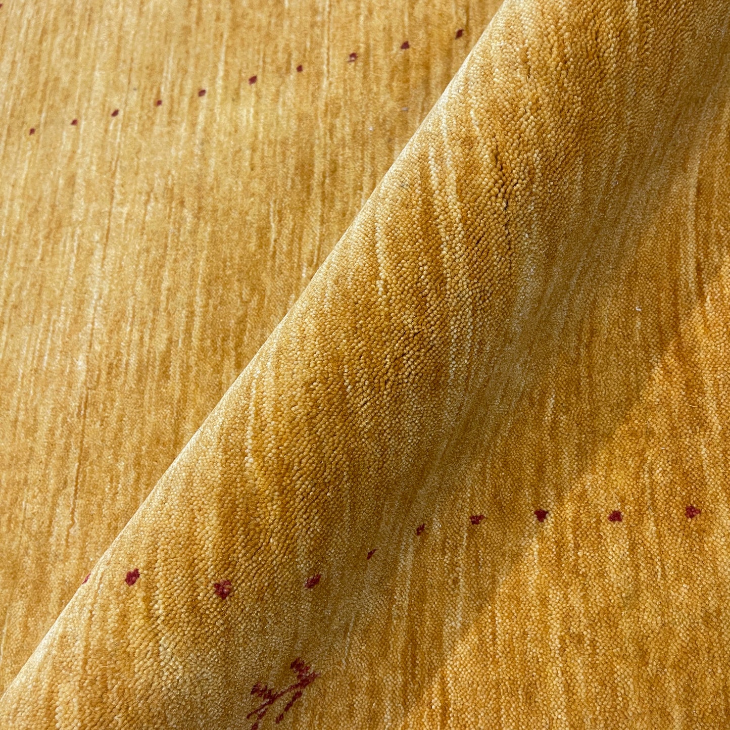 Yellow, Pure Wool, Modern Handloom 2.8x11.6Ft 82x350Cms Area Rug