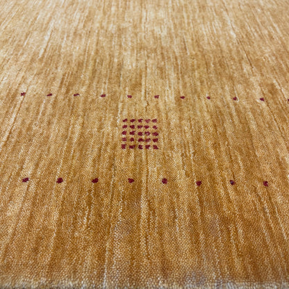 Yellow, Pure Wool, Modern Handloom 2.8x11.6Ft 82x350Cms Area Rug