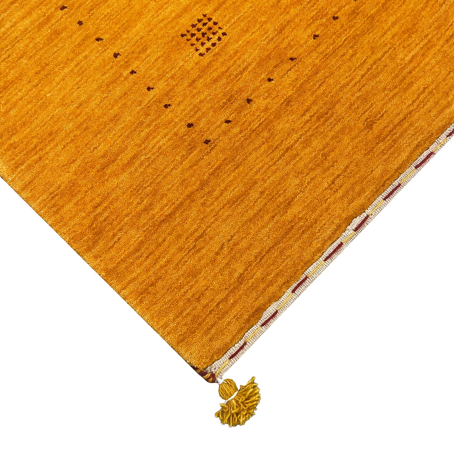 Yellow, Pure Wool, Modern Handloom 5.7x7.10Ft 171x239Cms Area Rug