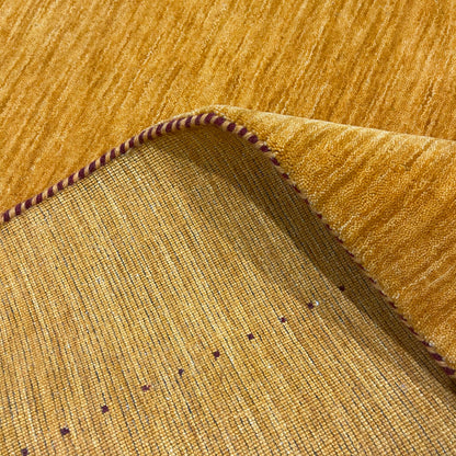 Yellow, Pure Wool, Modern Handloom 5.7x7.10Ft 171x239Cms Area Rug