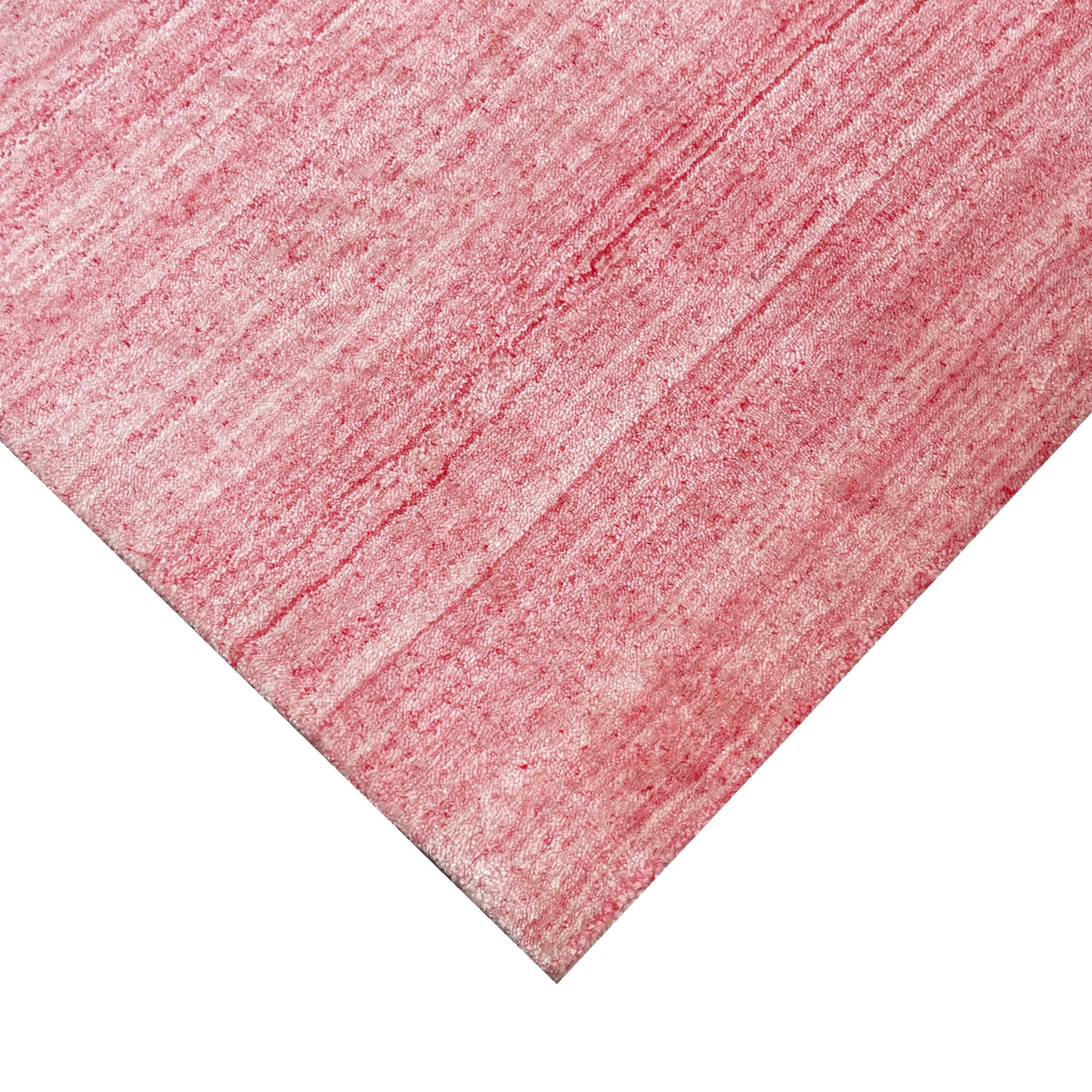 Pink, Viscose and Wool, Modern Handloom 3.0x4.11Ft 82x149Cms Area Rug