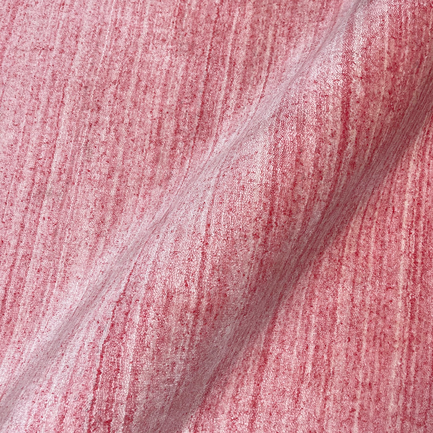 Pink, Viscose and Wool, Modern Handloom 3.0x4.11Ft 82x149Cms Area Rug