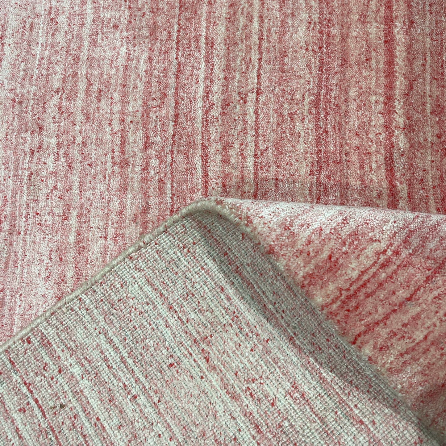Pink, Viscose and Wool, Modern Handloom 3.0x4.11Ft 82x149Cms Area Rug