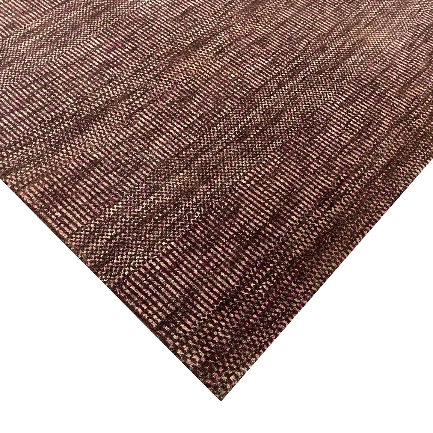 Brown and Multy, Pure Wool, Modern Handloom 5.0x7.11Ft 152x241Cms Area Rug