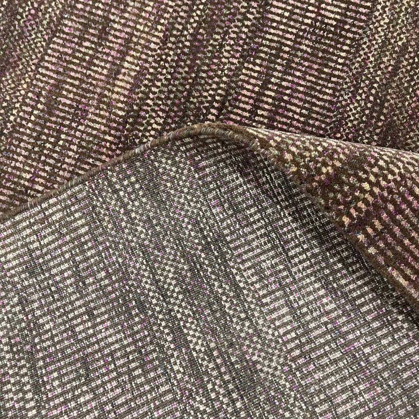 Brown and Multy, Pure Wool, Modern Handloom 5.0x7.11Ft 152x241Cms Area Rug