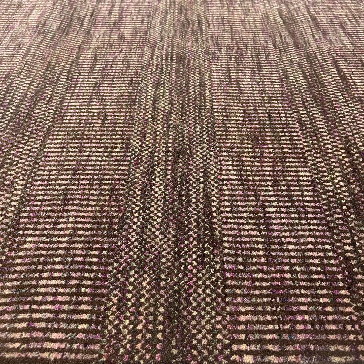 Brown and Multy, Pure Wool, Modern Handloom 5.0x7.11Ft 152x241Cms Area Rug