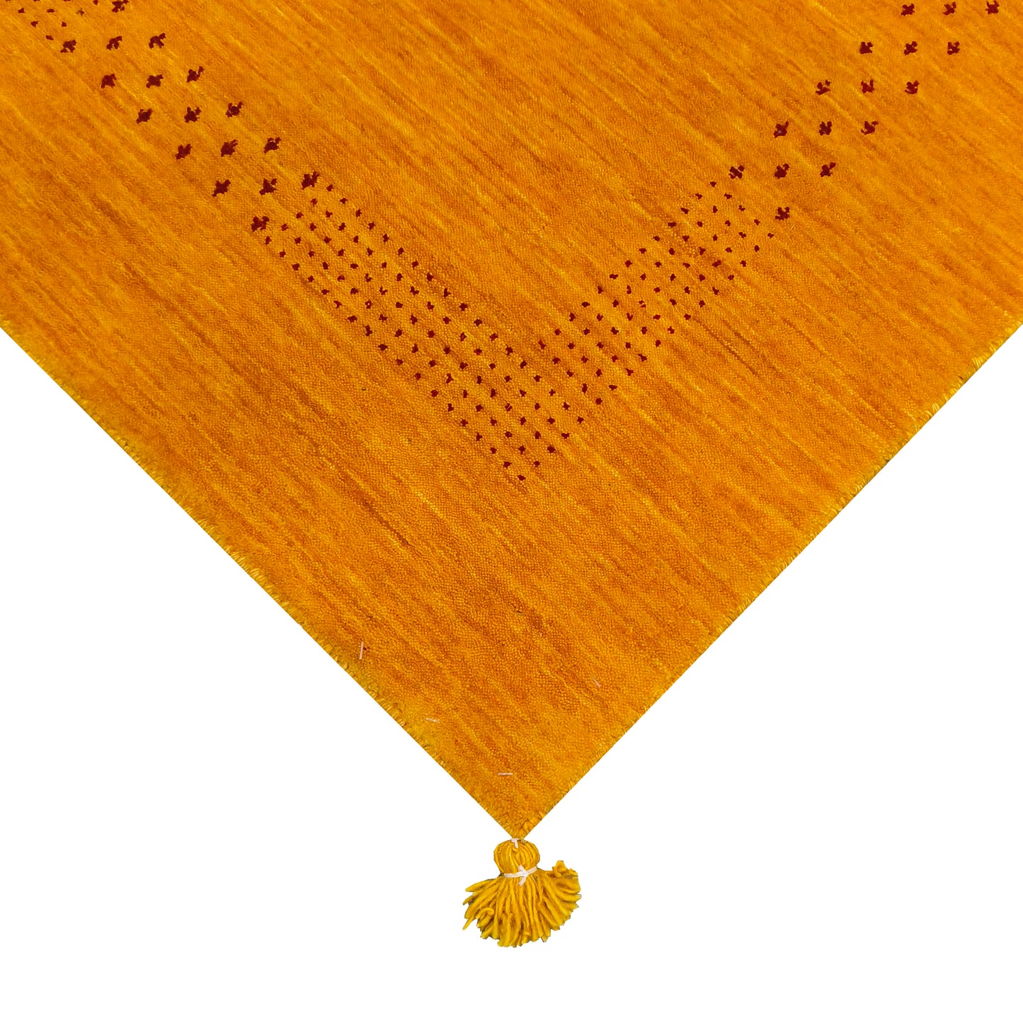 Yellow, Pure Wool, Modern Handloom 2.11X4.11Ft 90x150Cms Area Rug