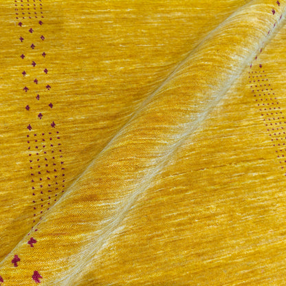 Yellow, Pure Wool, Modern Handloom 2.11X4.11Ft 90x150Cms Area Rug