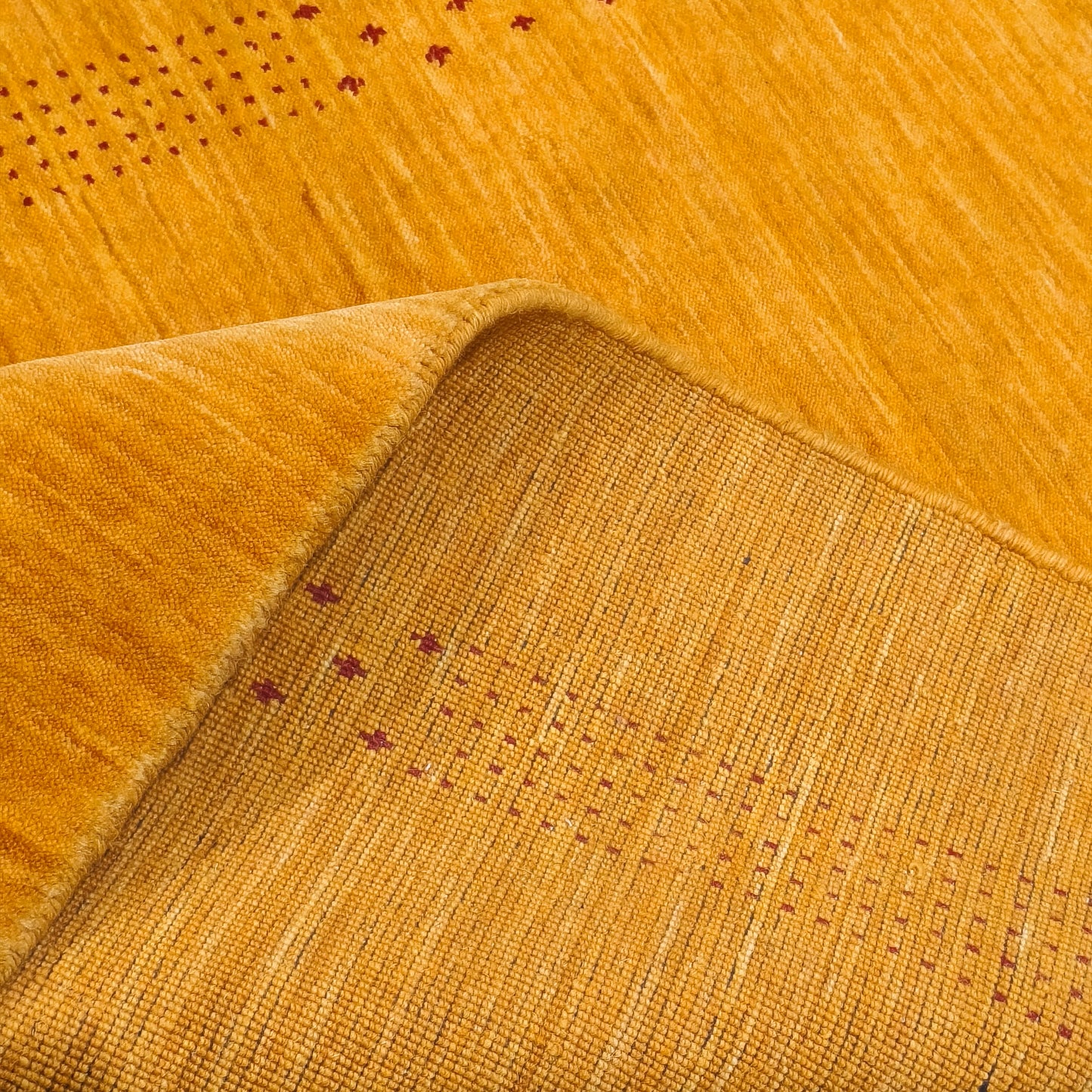 Yellow, Pure Wool, Modern Handloom 2.11X4.11Ft 90x150Cms Area Rug