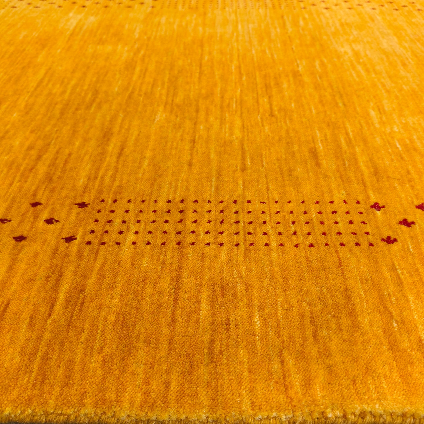 Yellow, Pure Wool, Modern Handloom 2.11X4.11Ft 90x150Cms Area Rug