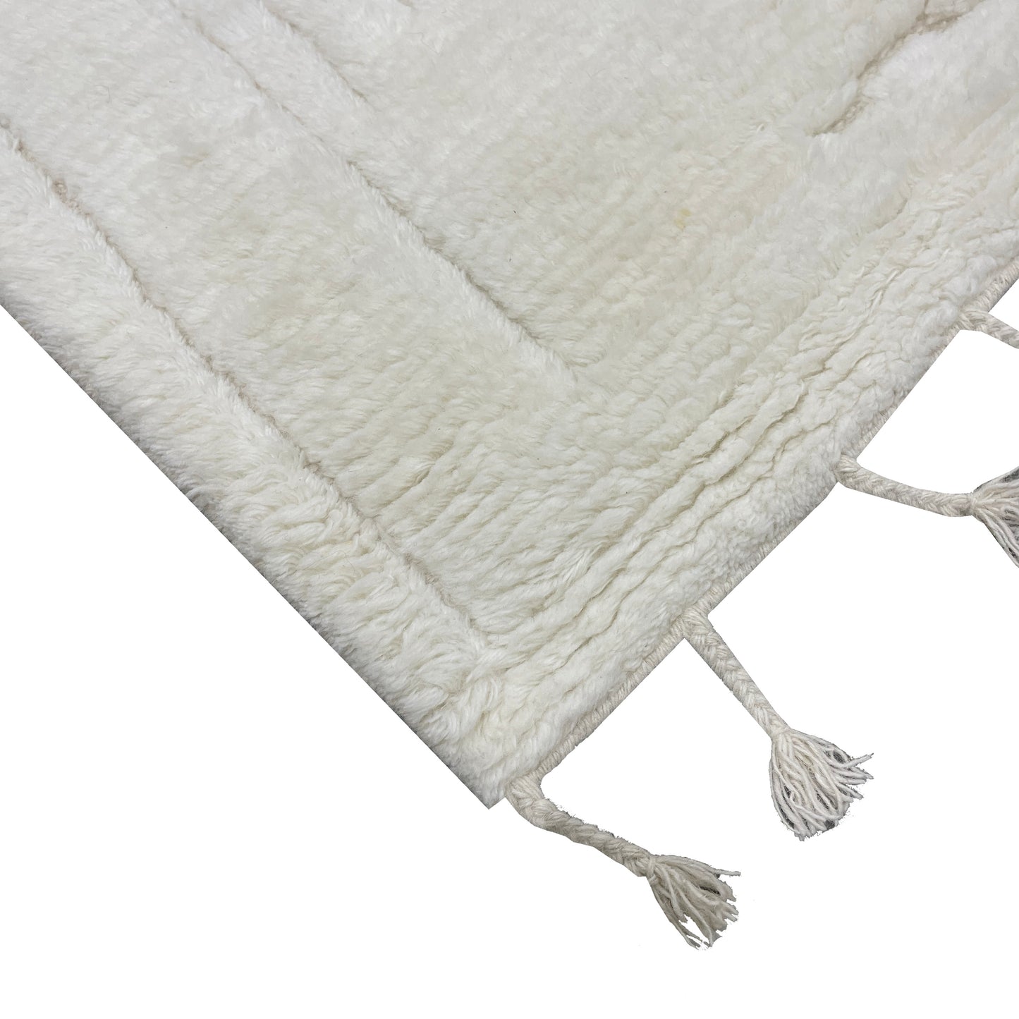 Beige Wool Carved Modern Japandi Berber Scandinavian Handknotted 8.10x10.0ft 246x305Cms Area Rug