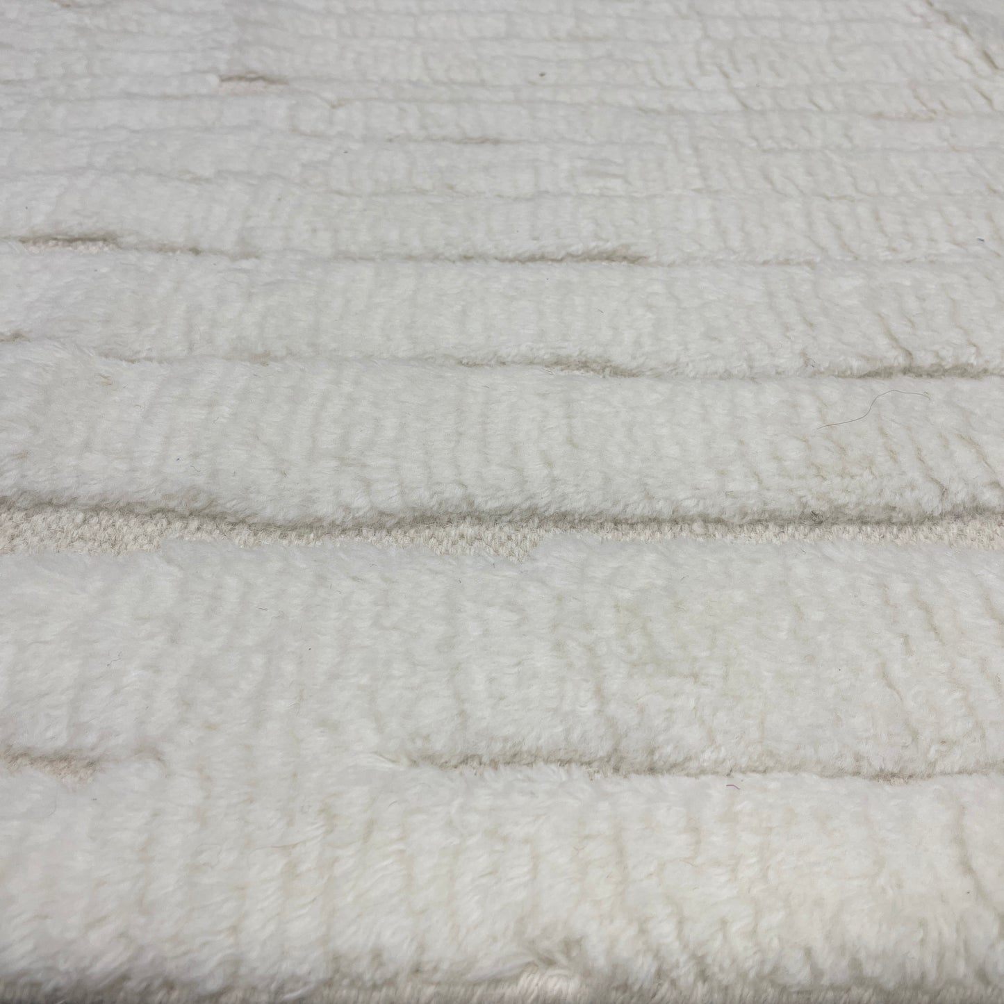 Beige Wool Carved Modern Japandi Berber Scandinavian Handknotted 8.10x10.0ft 246x305Cms Area Rug