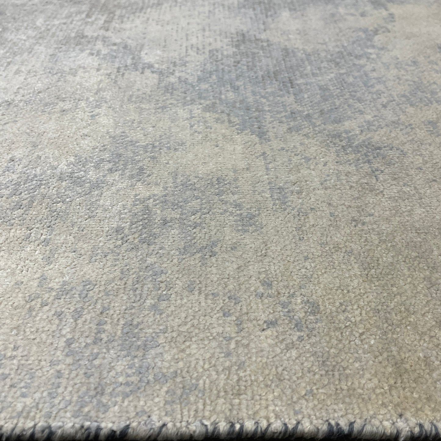 Grey and Blue Modern Abstract Blended Silk Handknotted 9.0x12.2Ft 275x365Cms Area Rug