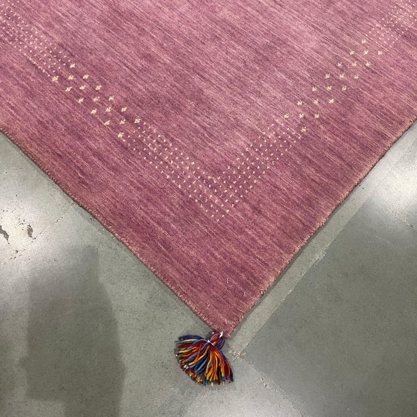 Lavender, Pure Wool Modern Gabbeh Handloom 3.5x4.11Ft 90x150Cms Area Rug