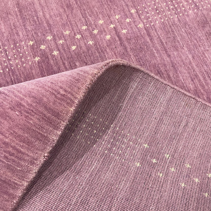 Lavender, Pure Wool Modern Gabbeh Handloom 3.5x4.11Ft 90x150Cms Area Rug