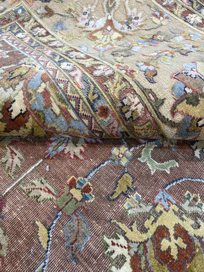 Ivory and Multy Pure Silk Traditional Handknotted 7.10x9.9Ft 240x296Cms Area Rug