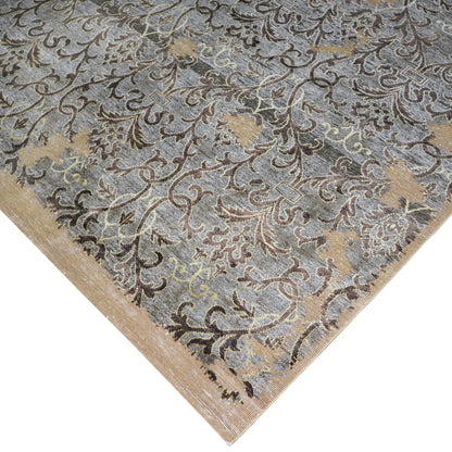 Grey, Camel and Brown Transitional Handknotted Area Rug