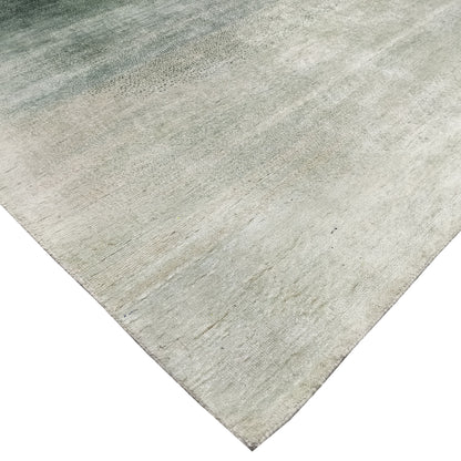 Green Ivory, Blended Silk Wool Oxidized Modern Ombre Handknotted 8.0X9.10Ft 244x298Cms Area Rug