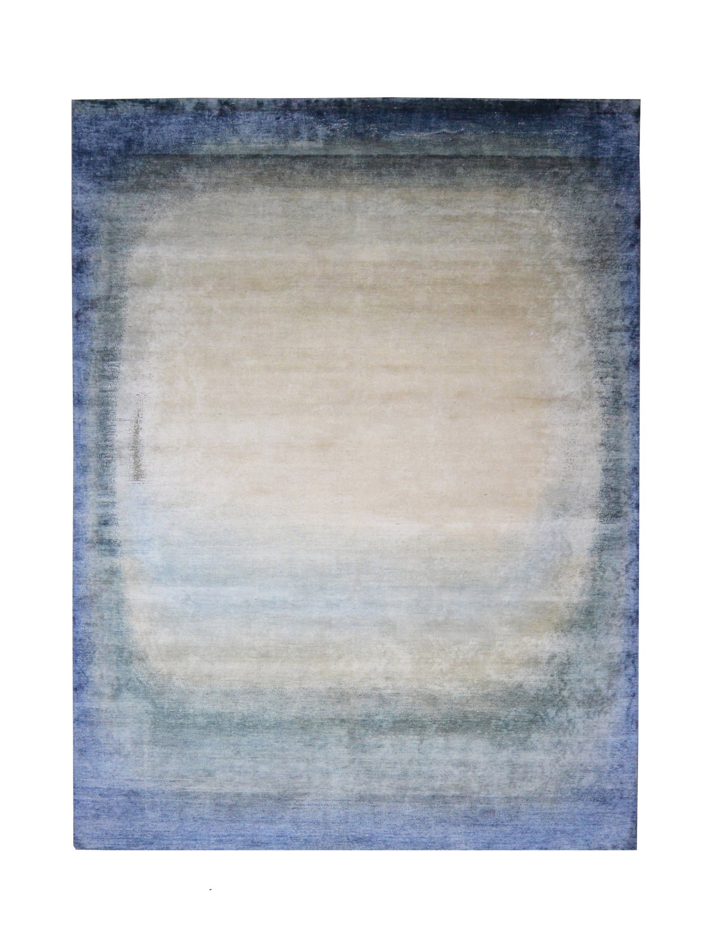 Navy Blue Silk Ombre Modern Handknotted 8.11x12.0ft 271x366Cms Area Rug