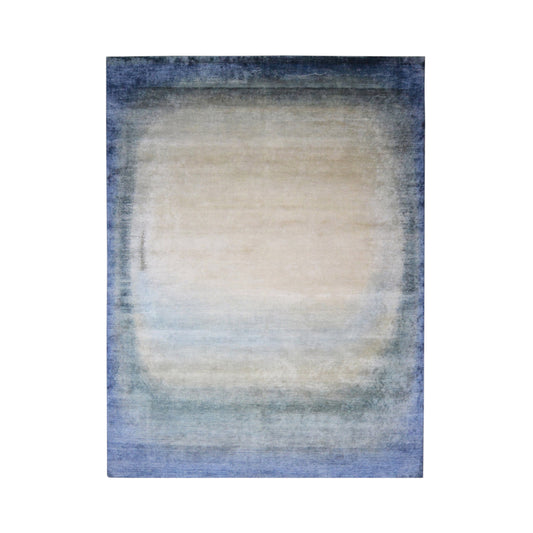 Navy Blue Silk Ombre Modern Handknotted 8.11x12.0ft 271x366Cms Area Rug