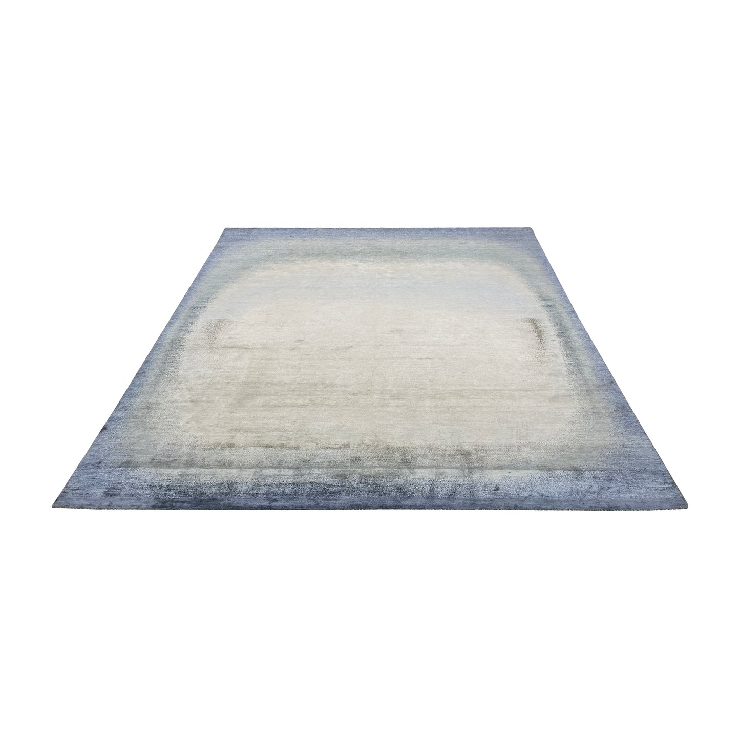 Navy Blue Silk Ombre Modern Handknotted 8.11x12.0ft 271x366Cms Area Rug