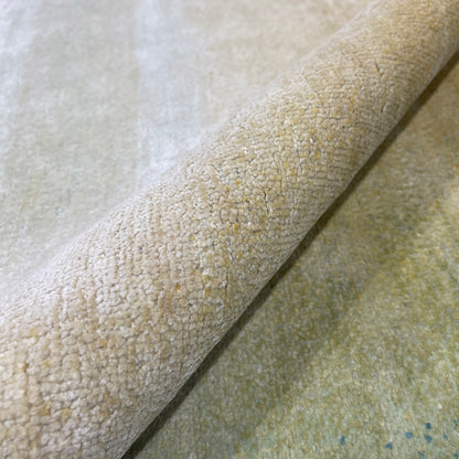 Green and Gold Silk Ombre Modern Handknotted 9.2x11.11ft 279x365Cms Area Rug