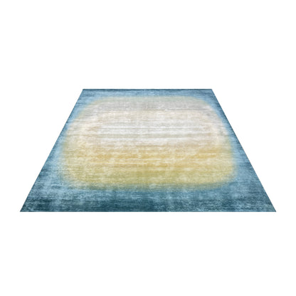 Green and Gold Silk Ombre Modern Handknotted 9.2x11.11ft 279x365Cms Area Rug