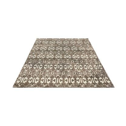 Beige and Brown Wool Carved Modern Greek Japandi Handknotted 8.0x10.3ft 243x313Cms Area Rug
