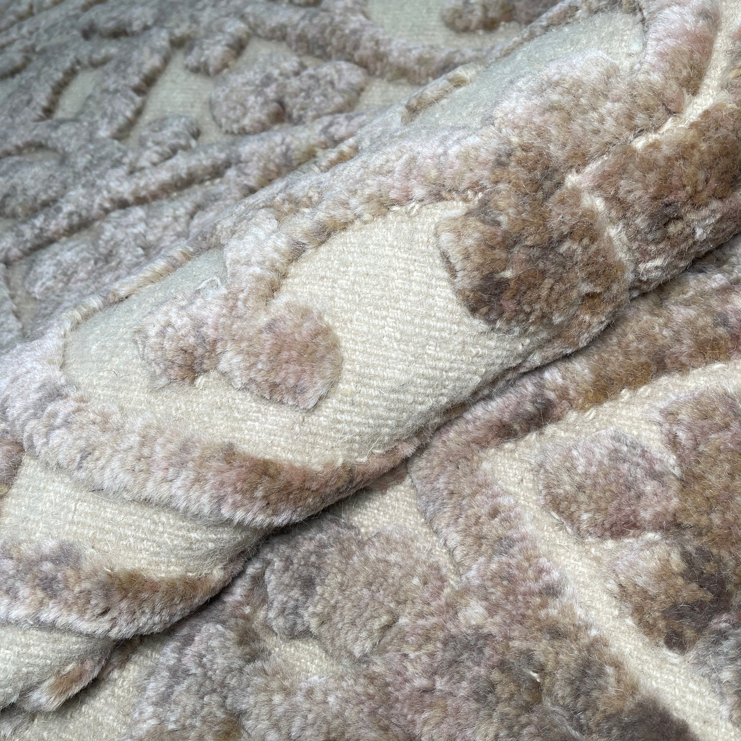 Beige and Brown Wool Carved Modern Greek Japandi Handknotted 8.0x10.3ft 243x313Cms Area Rug