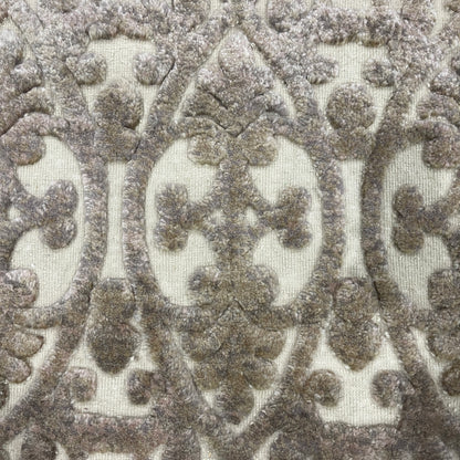 Beige and Brown Wool Carved Modern Greek Japandi Handknotted 8.0x10.3ft 243x313Cms Area Rug