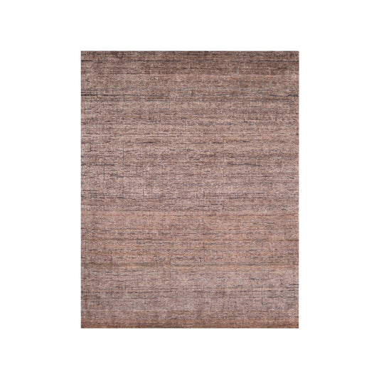 Brown, Silk Wool Oxidized Modern Pattern Handknotted 8.0x10.0ft 245x305Cms Area Rug