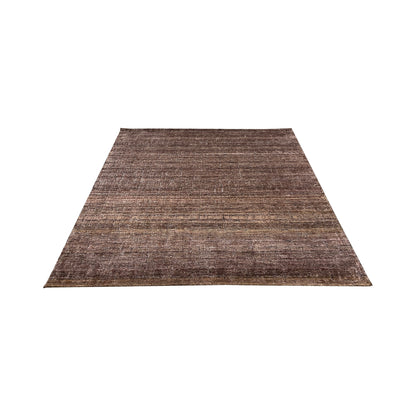 Brown, Silk Wool Oxidized Modern Pattern Handknotted 8.0x10.0ft 245x305Cms Area Rug