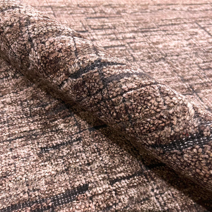Brown, Silk Wool Oxidized Modern Pattern Handknotted 8.0x10.0ft 245x305Cms Area Rug